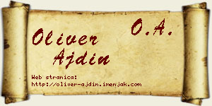 Oliver Ajdin vizit kartica
